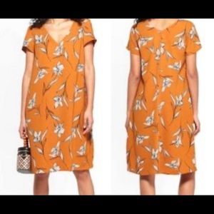 A New Day Yellow floral shift dress